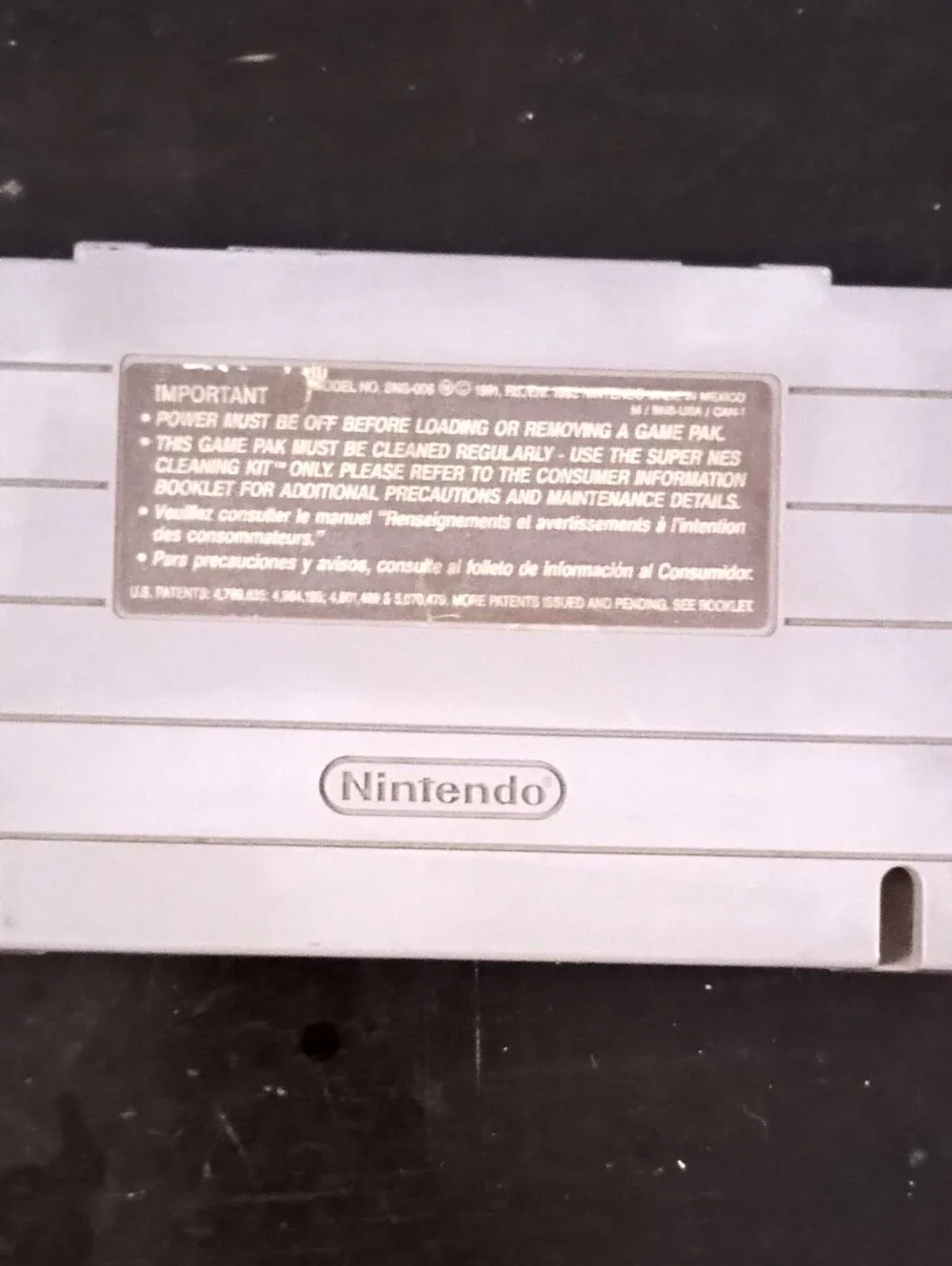 Nintendo Super Mario RPG Cartridge - Light Gray with Color Label